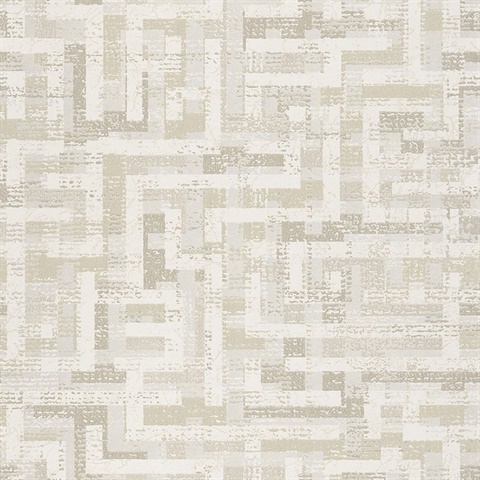 Tebessa Champagne Geometric Wallpaper