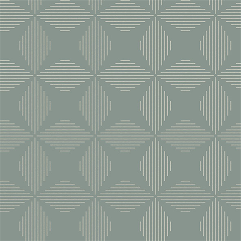 Telestar Teal Geometric Wallpaper