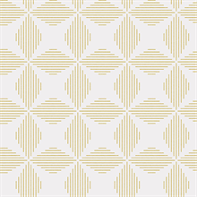 Telestar Yellow On White Geometric Wallpaper