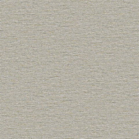 Temple Basket Weave Grasscloth Fog Wallpaper