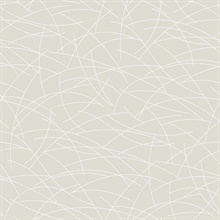 Tenebria Almond Milk Modern Wavy Lines Wallpaper