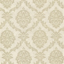 Tennyson Gold Shimmer Damask Wallpaper