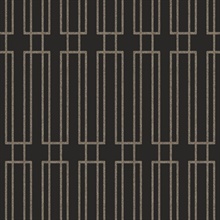 Terrace Black Geometric Glitter Stripe Wallpaper