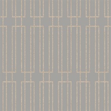 Terrace Taupe Geometric Glitter Stripe Wallpaper