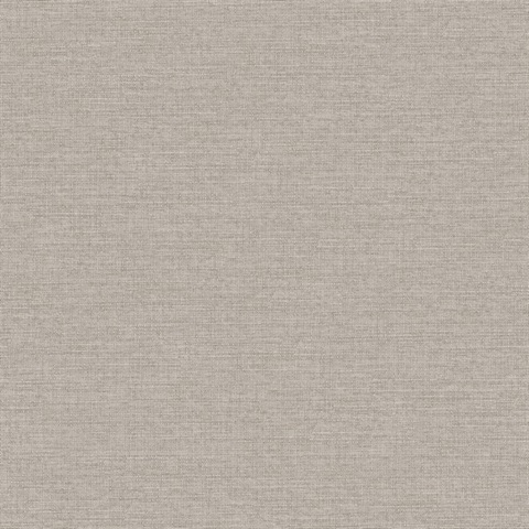 Terrene Grey Faux Linen Wallpaper
