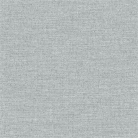 Terrene Light Blue Faux Linen Wallpaper