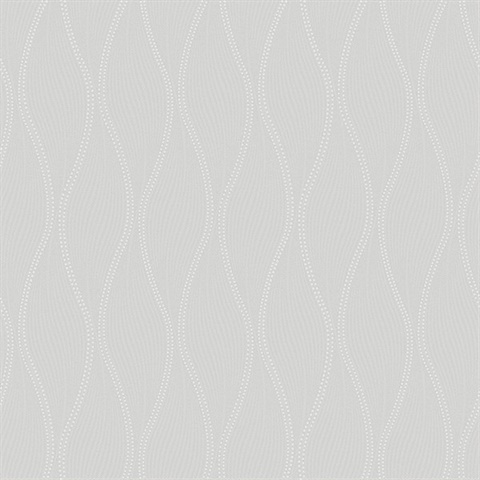 Tetsu Pewter Ogee Wave Wallpaper