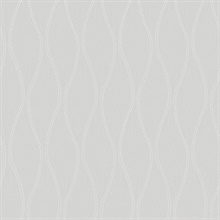 Tetsu Pewter Ogee Wave Wallpaper