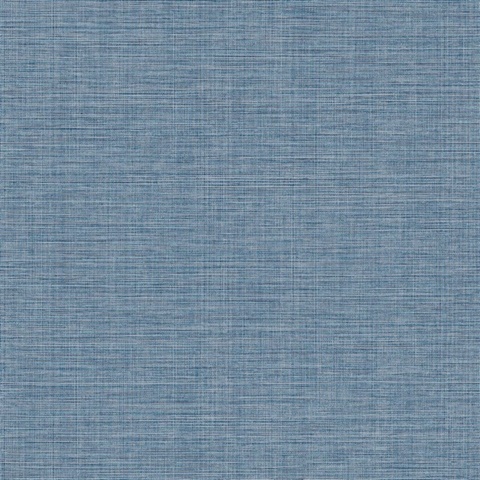 Textile Effect Denim Blue Textile String Wallpaper