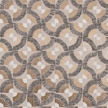 Textured Metallic Grasscloth Fans Neutral Bronze Peel and Stick Wallpa
