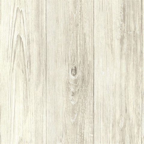 Thatcher Cream Vertical Textured Wood Boards Wallpaper