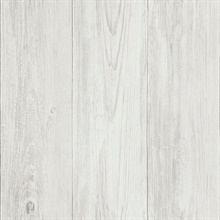 Thatcher Off-White Vertical Textured Wood Boards Wallpaper