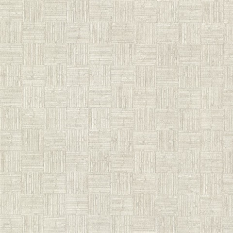 Thea Cream Woven Crosshatch Textured Wallpaper