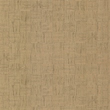 Thea Gold Woven Crosshatch Textured Wallpaper