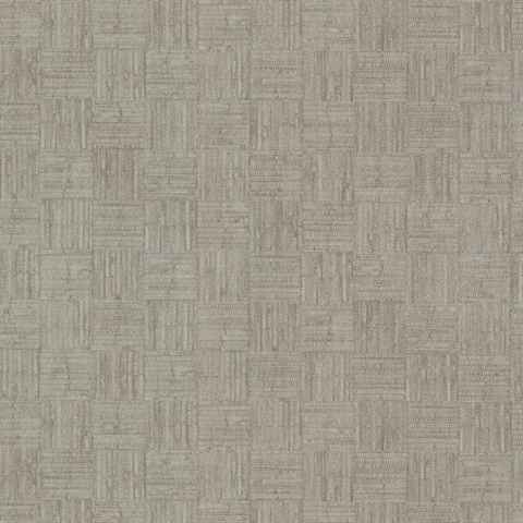 Thea Grey Woven Crosshatch Textured Wallpaper