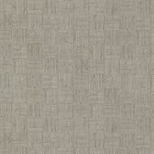 Thea Grey Woven Crosshatch Textured Wallpaper