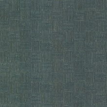 Thea Turquoise Woven Crosshatch Textured Wallpaper