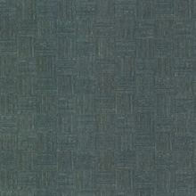 Thea Turquoise Woven Crosshatch Textured Wallpaper