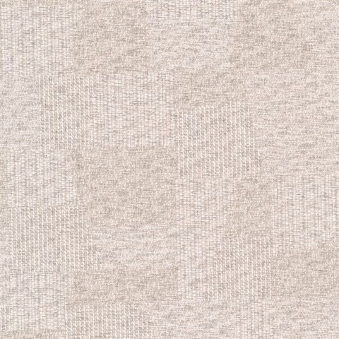 Thelonious Light Beige Checked Large Plaid Linen Commercial Wallpaper