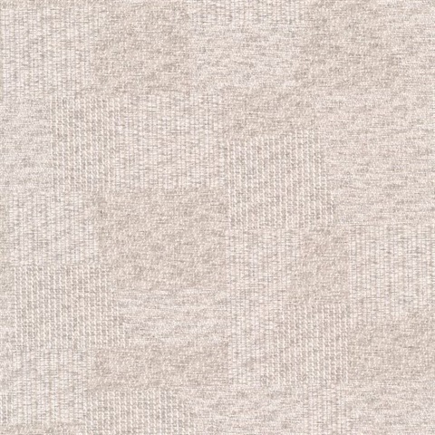 Thelonious Light Beige Checked Large Plaid Linen Commercial Wallpaper