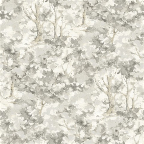 Thicket Charcoal Forest Wallpaper