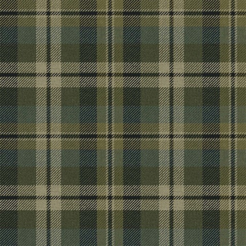 Thornbury Tartan Plaid Leaf Wallpaper