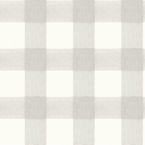 Thorpe Light Grey Plaid Wallpaper
