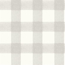 Thorpe Light Grey Plaid Wallpaper