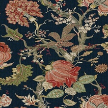 Thurleigh Vine Leaf Rosa Wallpaper