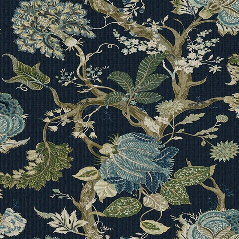 Thurleigh Vine Leaf Sky Wallpaper