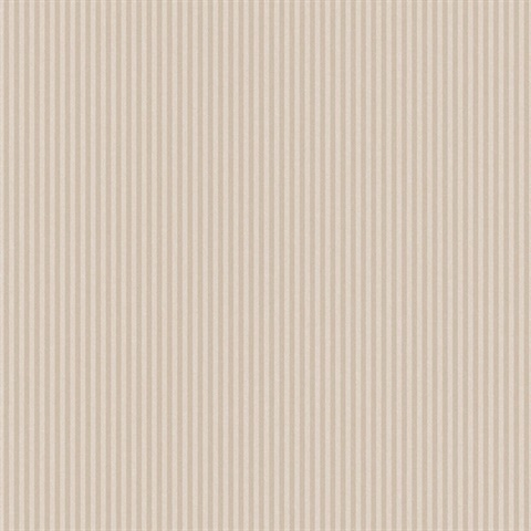 Ticking Beige Stripe Wallpaper