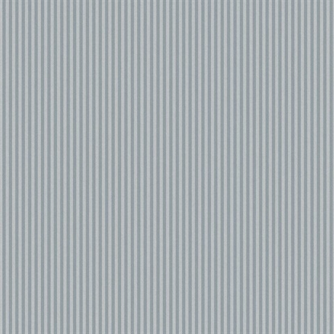 Ticking Blue Stripe Wallpaper