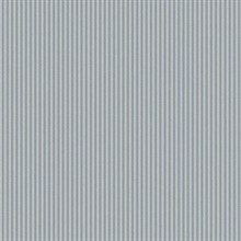 Ticking Blue Stripe Wallpaper