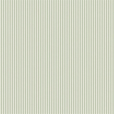 Ticking Light Green Stripe Wallpaper