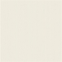 Ticking Stripe Beige Faux Linen Wallpaper