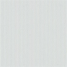 Ticking Stripe Blue Faux Linen Wallpaper