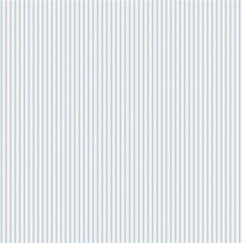 Ticking Stripe Blue Wallpaper