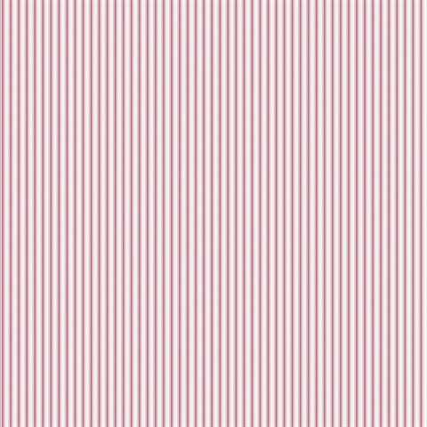 Ticking Stripe Red Wallpaper
