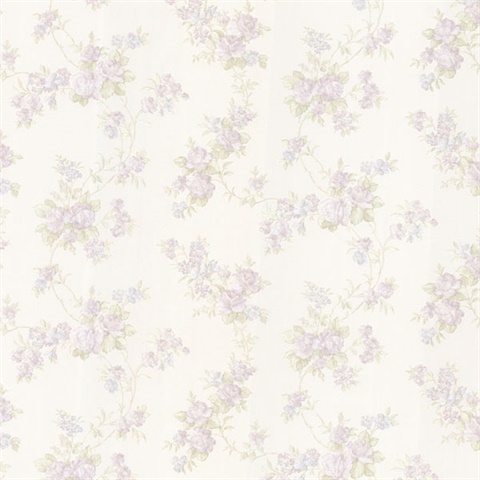 Tiffany Lavender Satin Floral Trail