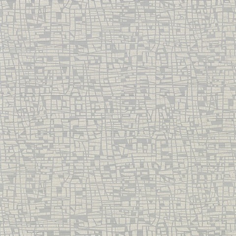 Tiffany Silver Abstract Geometric Wallpaper