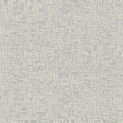 Tiffany Silver Abstract Geometric Wallpaper
