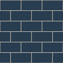 Tile Retro Subway Tile Navy Blue Peel and Stick Wallpaper