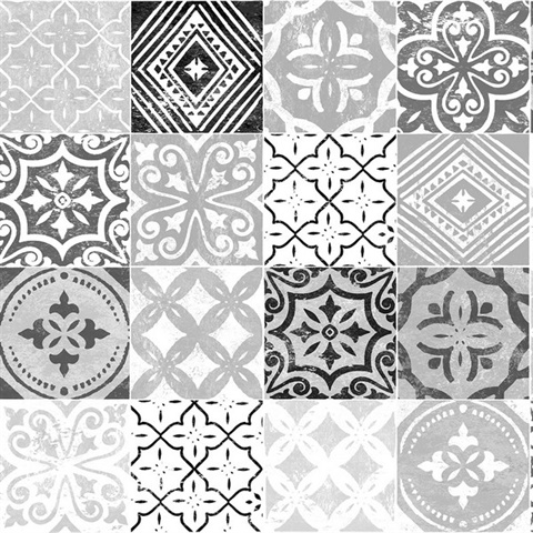 Tilework Greystone Peel and Stick Wallpaper