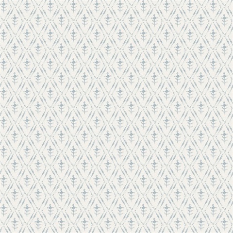 Tillie Blue Diamond Floral Wallpaper
