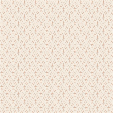 Tillie Blush Diamond Floral Wallpaper