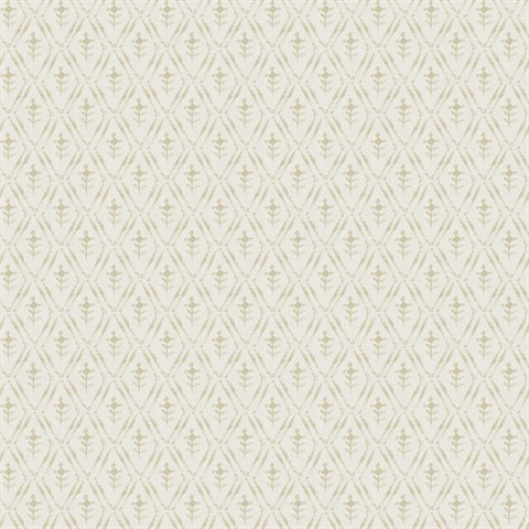 Tillie Neutral Diamond Floral Wallpaper