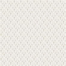 Tillie Taupe Diamond Floral Wallpaper