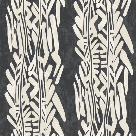 Timira Charcoal Vertical Stripe Wallpaper