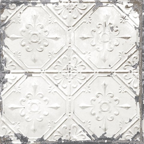 Tin Ceiling White Distressed Tiles 2701 22305