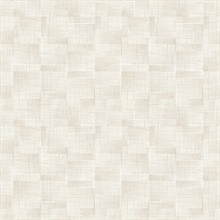 Ting Cream Lattice Wallpaper